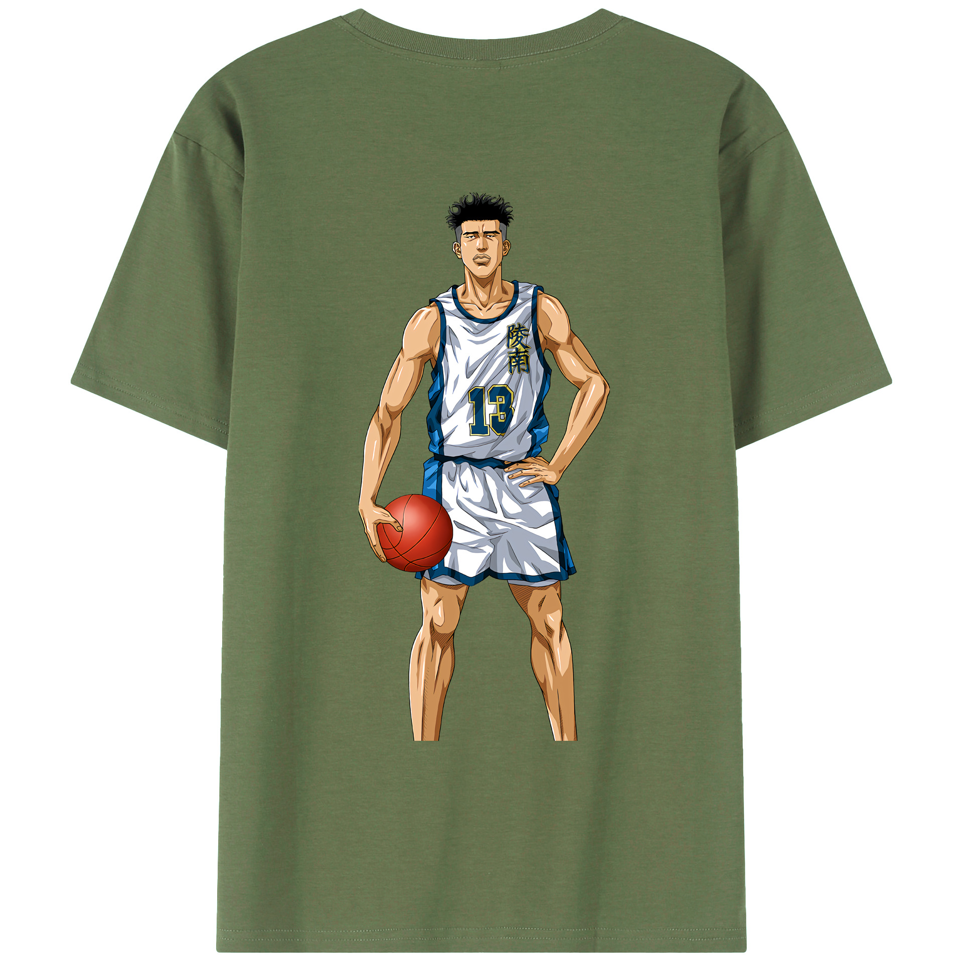 （画像用） SLAM DUNK／スラムダンク 綿100％ メンズ半袖Tシャツ（バックプリント） 通気性